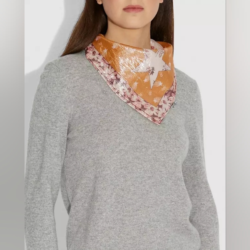 NWT COACH GLAM ROCK LAME BANDANA ONE SIZE